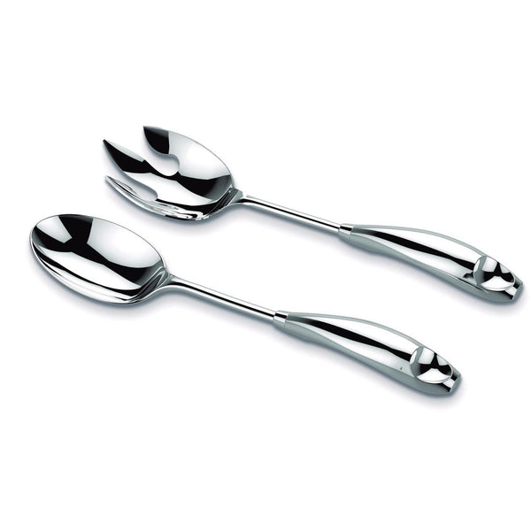 REGENT LUX 2 PIECE STAINLESS STEEL SERVER SET, SILVER COLOR