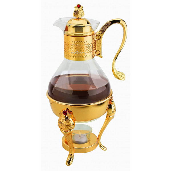 REGENT ROYAL STAINLESS STEEL GOLDPLATED 10 CUPS COFFEE/TEA WARMER, GOLD COLOR