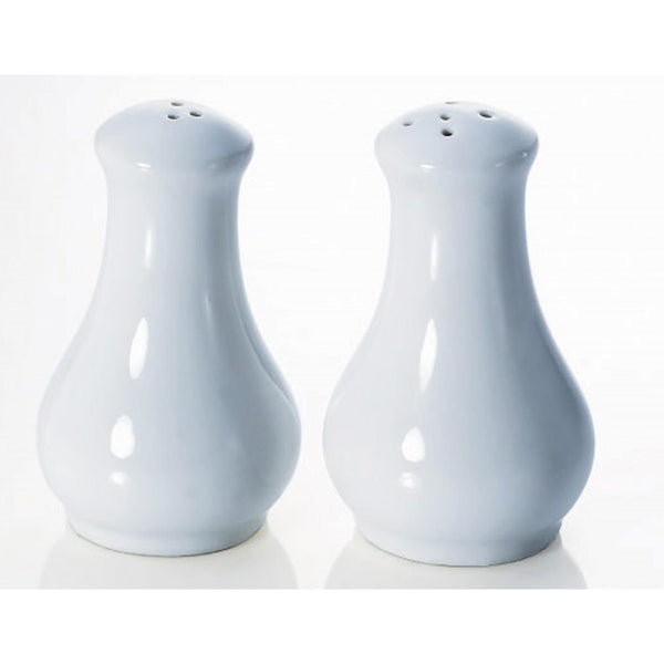 VERONA PORCELAIN SALT AND PEPPER SHAKER SET, WHITE COLOR