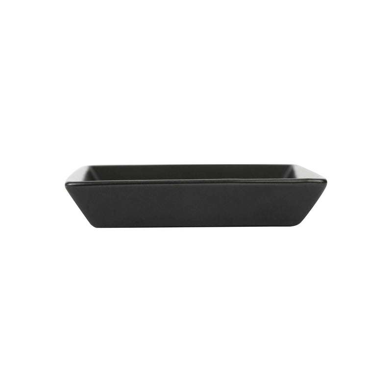 VERONA PORCELAIN SQUARE DISH 4 INCH, BLACK COLOR