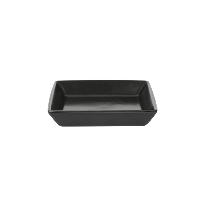 VERONA PORCELAIN SQUARE DISH 4 INCH, BLACK COLOR