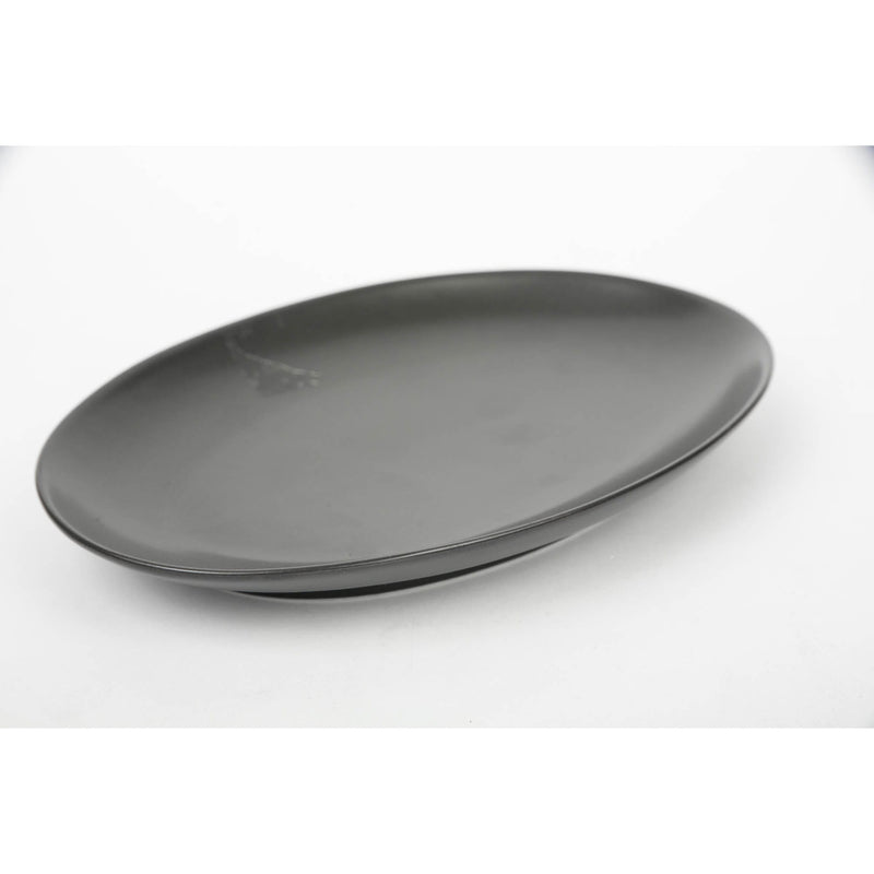 VERONA PORCELAIN DEEP OVAL PLATE 10 INCH, BLACK COLOR