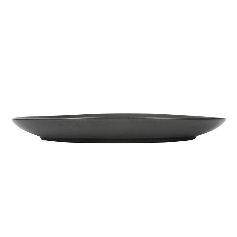 VERONA PORCELAIN DEEP OVAL PLATE 12 INCH, BLACK COLOR