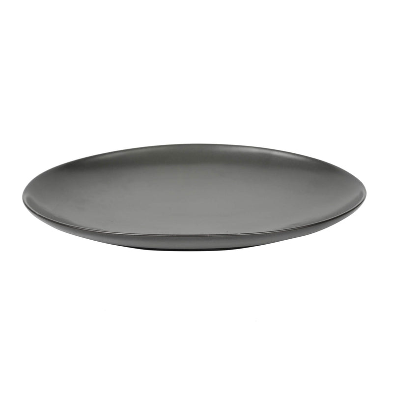 VERONA PORCELAIN DEEP OVAL PLATE 12 INCH, BLACK COLOR