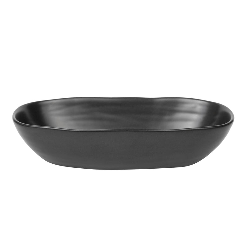 VERONA PORCELAIN BOAT BOWL 9 INCH, BLACK COLOR