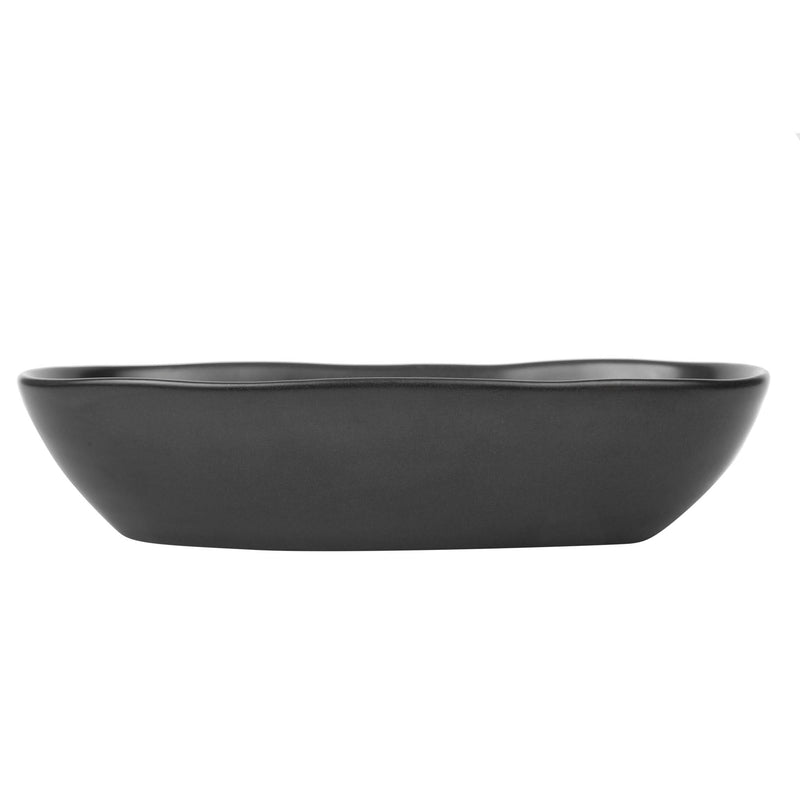 VERONA PORCELAIN BOAT BOWL 9 INCH, BLACK COLOR