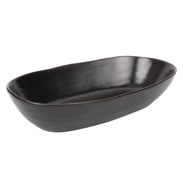 VERONA PORCELAIN BOAT BOWL 11 INCH, BLACK COLOR