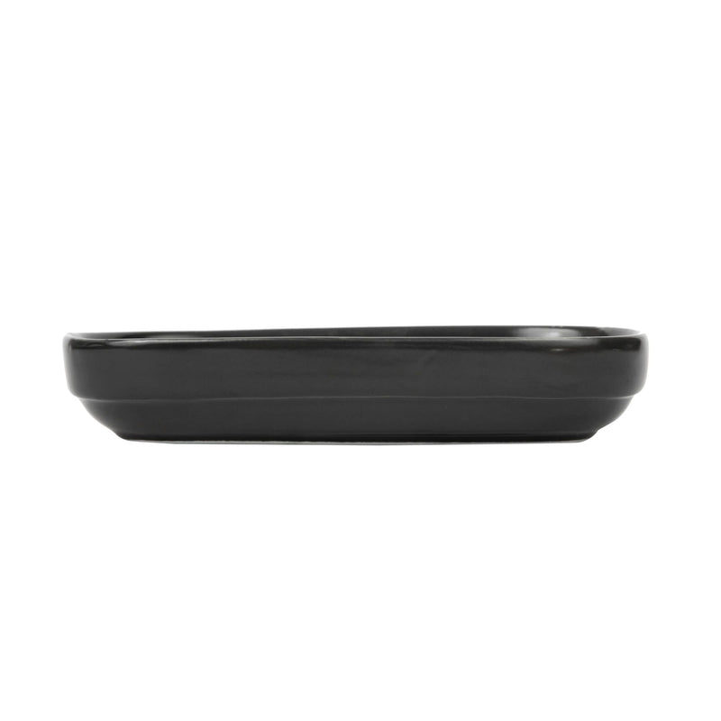 VERONA PORCELAIN OVAL PLATE 6.5 INCH, BLACK COLOR