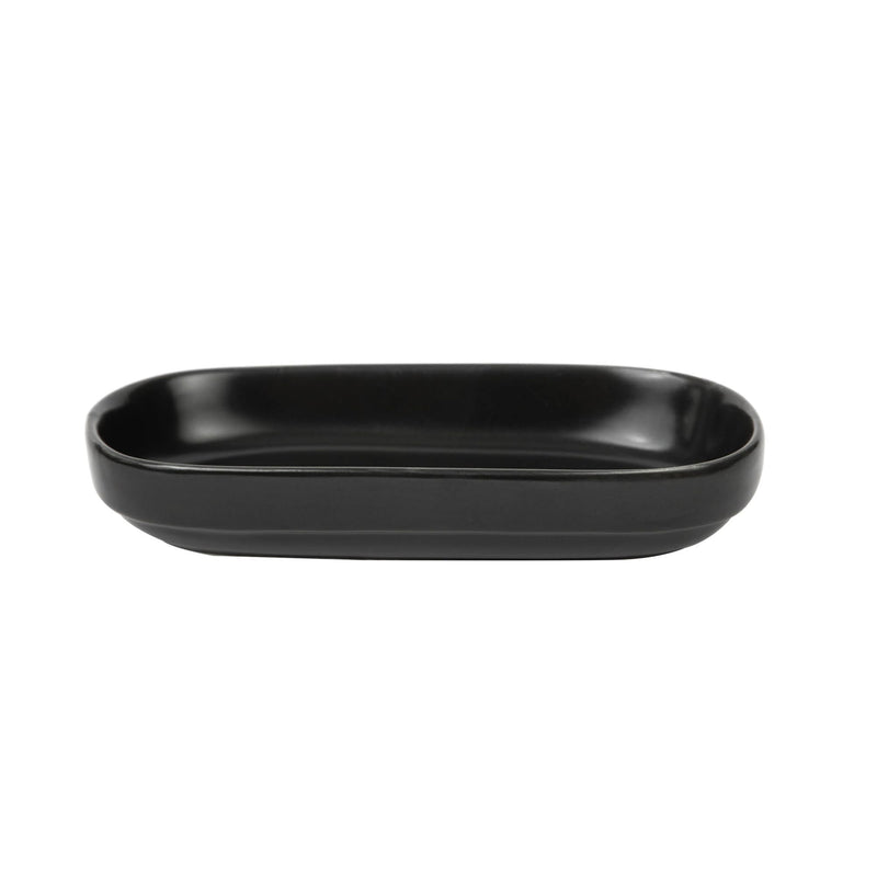 VERONA PORCELAIN OVAL PLATE 6.5 INCH, BLACK COLOR