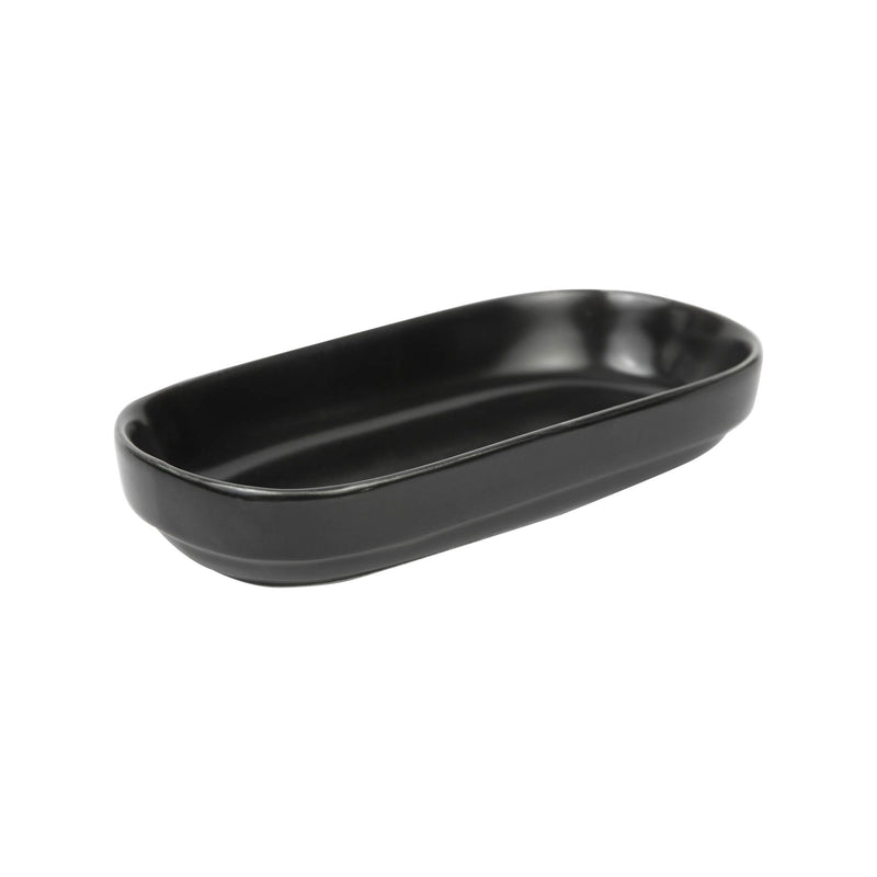 VERONA PORCELAIN OVAL PLATE 6.5 INCH, BLACK COLOR