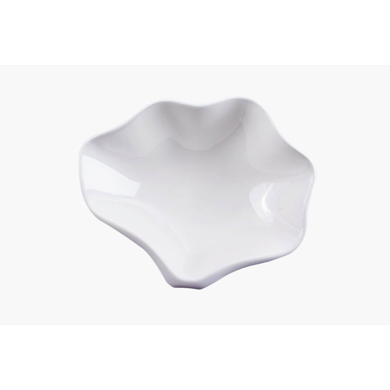 VERONA PORCELAIN SHELL SHAPE BOWL 10.75 INCH, WHITE COLOR