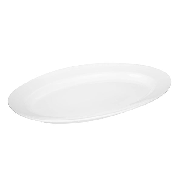 VERONA PORCELAIN DEEP OVAL PLATE 35 CM, WHITE COLOR