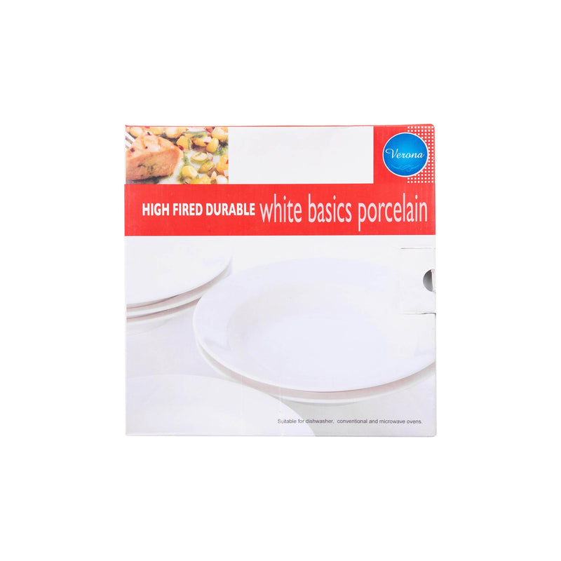 VERONA PORCELAIN 6 PIECE SOUP PLATE SET 23 CM, WHITE COLOR