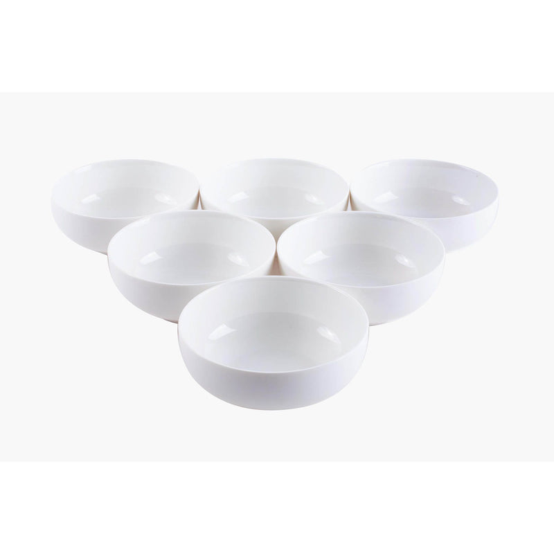 VERONA PORCELAIN 6 PIECE SOUP BOWL SET 12 CM, WHITE COLOR