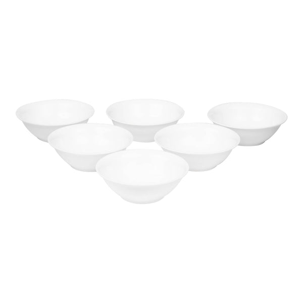 VERONA PORCELAIN 6 PIECE SALAD BOWL SET 18 CM, WHITE COLOR