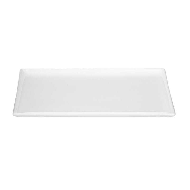 VERONA PORCELAIN RECTANGLE DISH 25X17 CM, WHITE COLOR