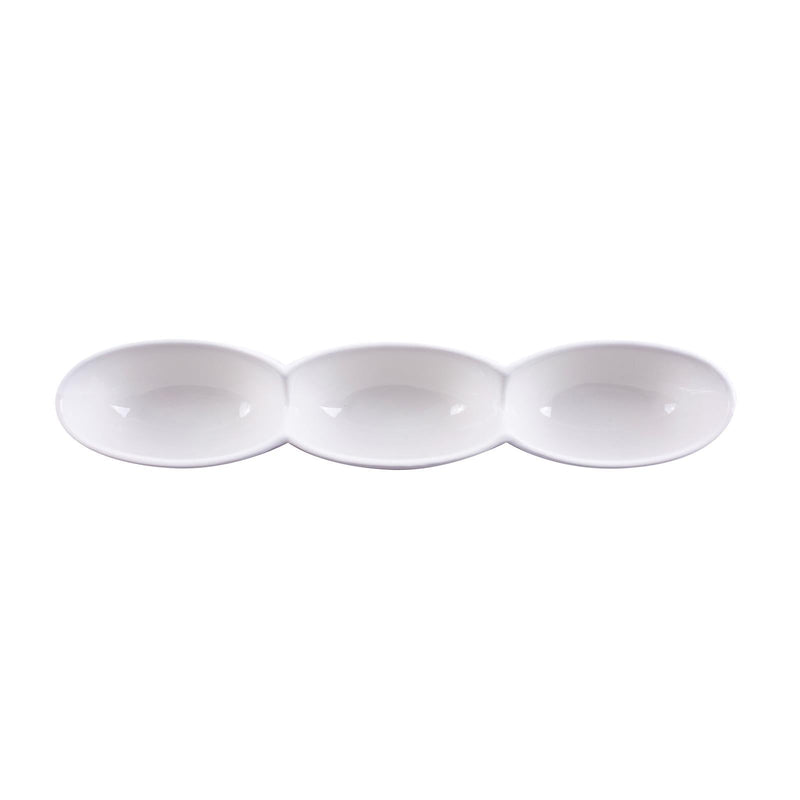 VERONA PORCELAIN OVAL CONNECTED BOWL 11.75 CM, WHITE COLOR