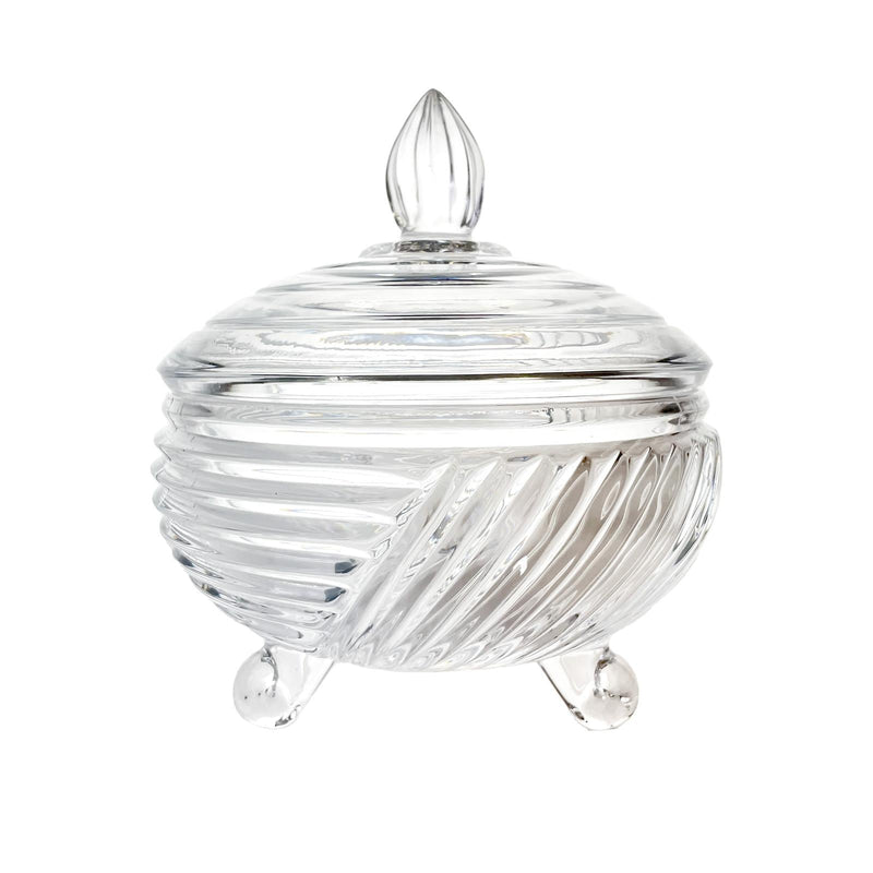 TALIONA LINUM GLASS MEDIUM CANDY DISH 18 CM, CLEAR