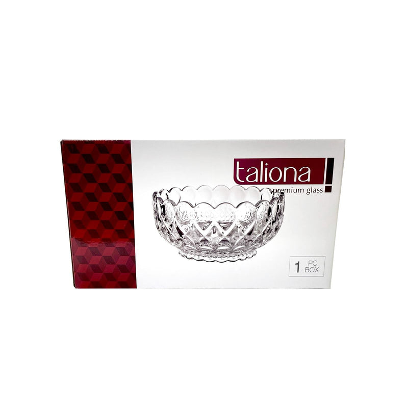 TALIONA NEW ANGELICA GLASS FRUIT BOWL 22 CM, CLEAR