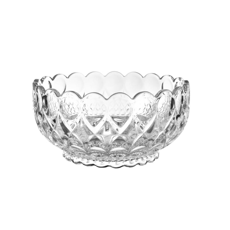 TALIONA NEW ANGELICA GLASS FRUIT BOWL 22 CM, CLEAR