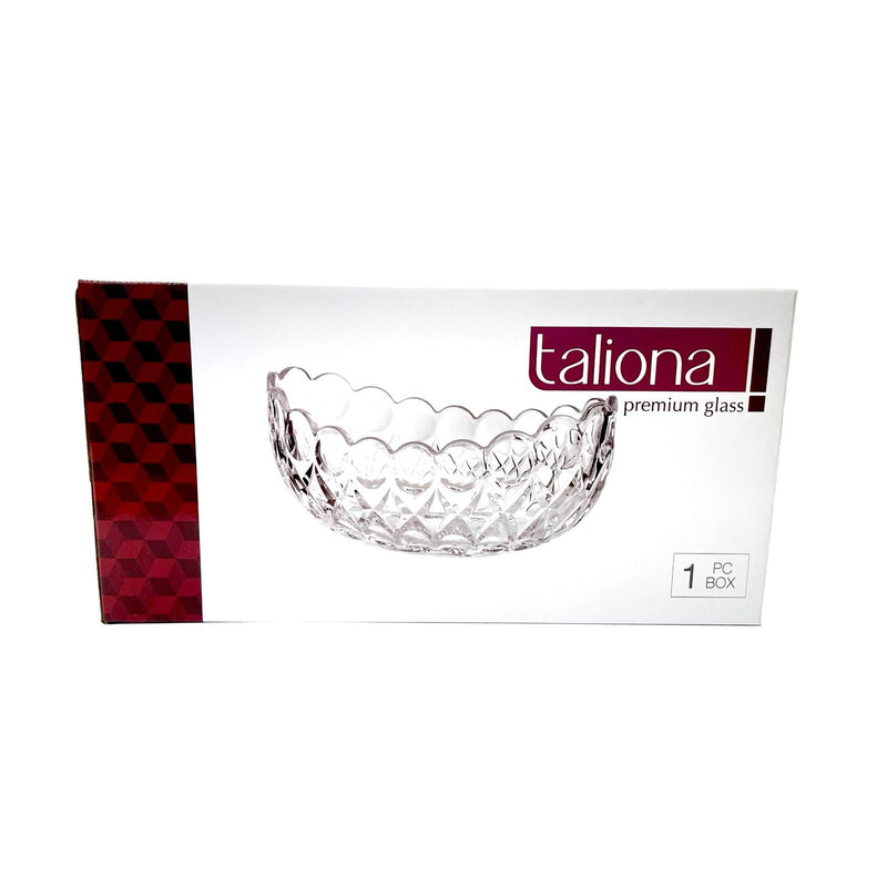 TALIONA NEW ANGELICA GLASS OVAL BOWL 27X15X12 CM, CLEAR