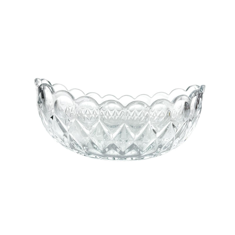 TALIONA NEW ANGELICA GLASS OVAL BOWL 27X15X12 CM, CLEAR