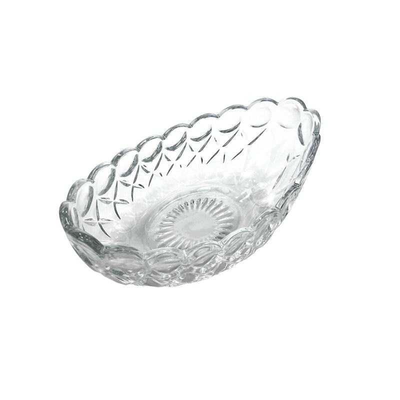 TALIONA NEW ANGELICA GLASS OVAL BOWL 27X15X12 CM, CLEAR