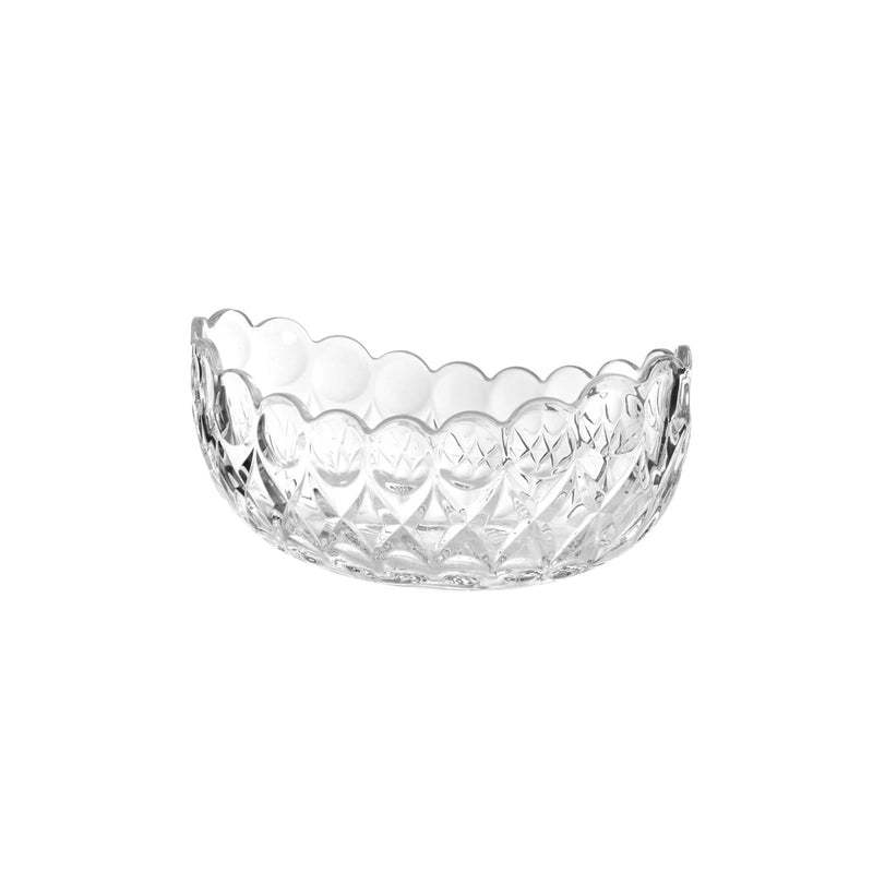 TALIONA NEW ANGELICA GLASS OVAL BOWL 27X15X12 CM, CLEAR