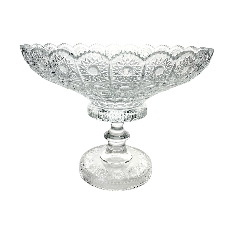 TALIONA PK GLASS FOOTED BOWL 35 CM, CLEAR