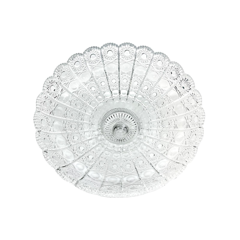 TALIONA PK GLASS FOOTED BOWL 35 CM, CLEAR