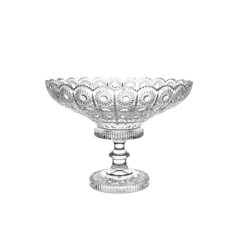 TALIONA PK GLASS FOOTED BOWL 35 CM, CLEAR