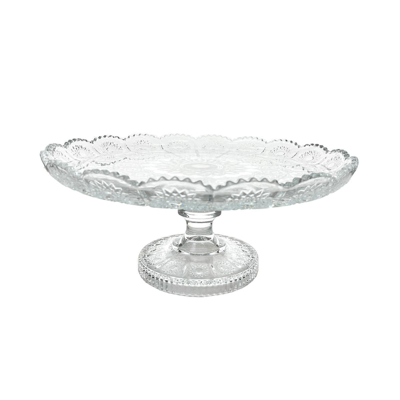 TALIONA PK GLASS FOOTED PLATE 30.5 CM, CLEAR