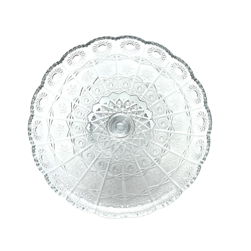 TALIONA PK GLASS FOOTED PLATE 30.5 CM, CLEAR