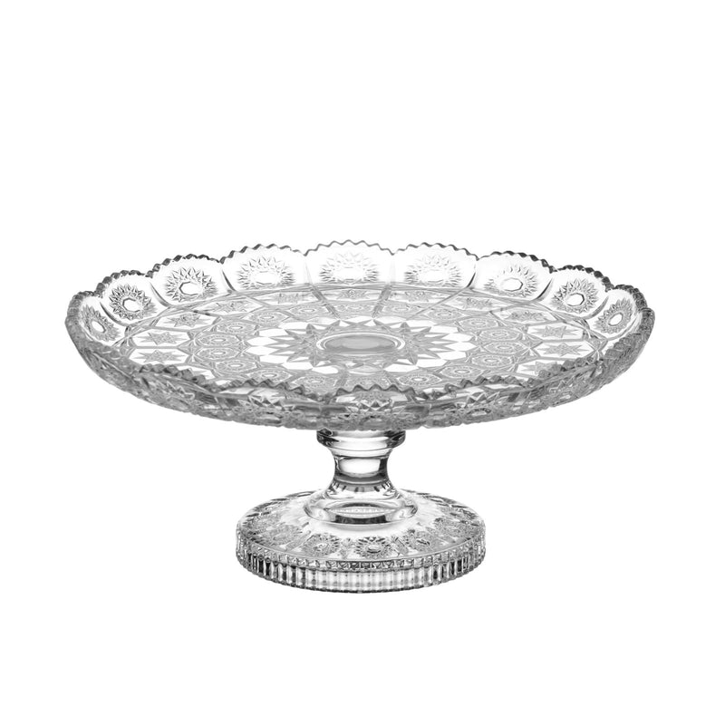 TALIONA PK GLASS FOOTED PLATE 30.5 CM, CLEAR