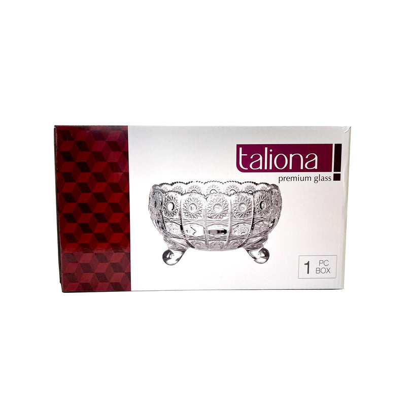 TALIONA PK GLASS FRUIT BOWL 24.5X13.5 CM, CLEAR