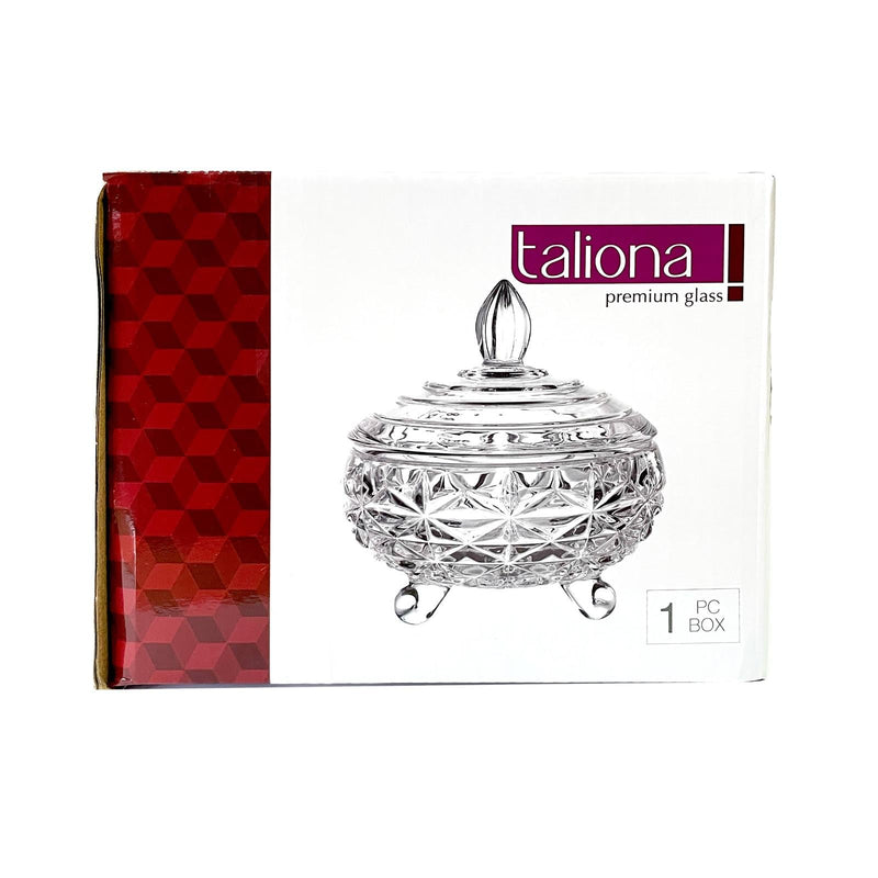 TALIONA VICTORIA GLASS CANDY DISH 18 CM, CLEAR