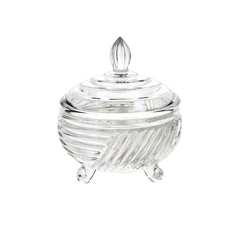 TALIONA VICTORIA GLASS CANDY DISH 11 CM, CLEAR