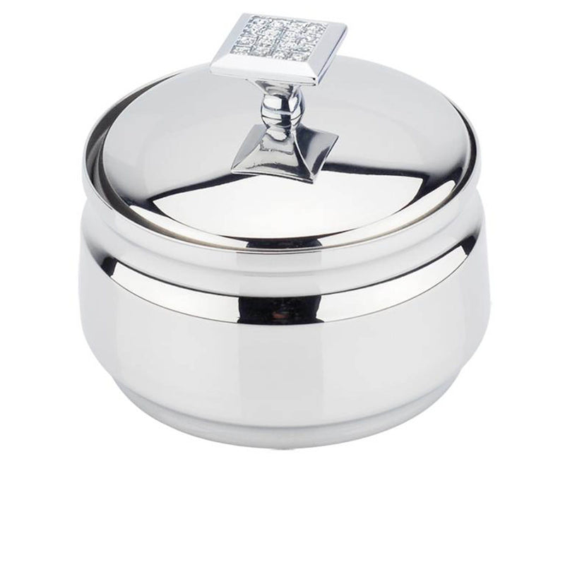 REGENT GLITTER STAINLESS STEEL SUGAR POT, SILVER COLOR