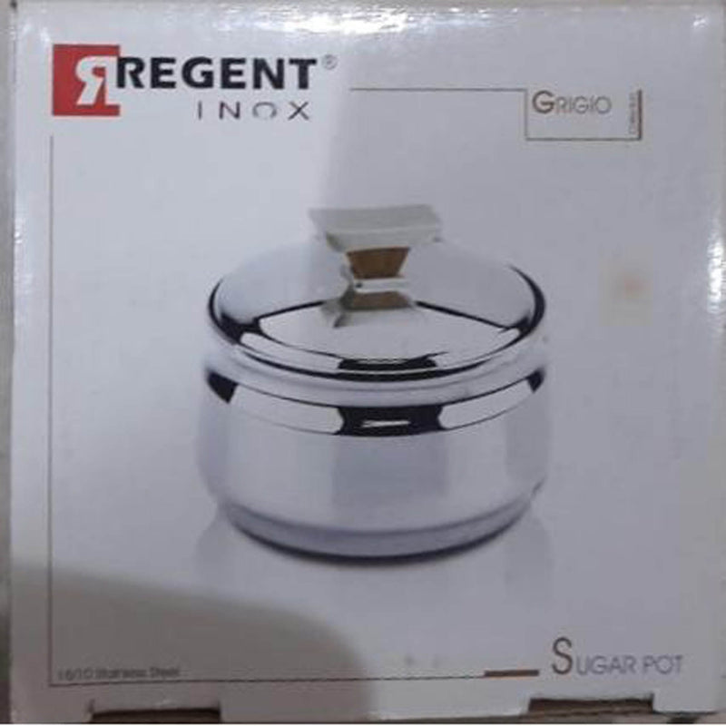 REGENT GRIGIO STAINLESS STEEL SUGAR POT, SILVER COLOR