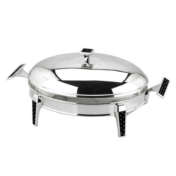 REGENT BRILLIANT STAINLESS STEEL OVAL FOOD WARMER 3 QTS, SILVER COLOR