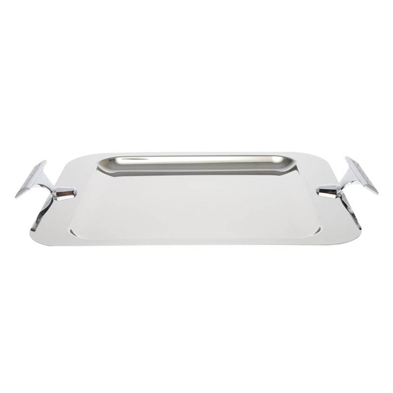 REGENT BRILLIANT STAINLESS STEEL SQUARE TRAY 46X34 CM, SILVER