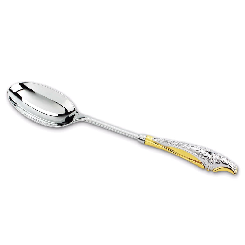 REGENT MALIAKA STAINLESS STEEL SALAD SPOON, GOLD COLOR