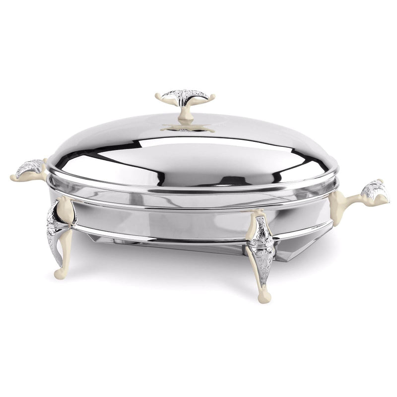 REGENT MALIAKA STAINLESS STEEL OVAL FOOD WARMER 3 QTS, SILVER COLOR