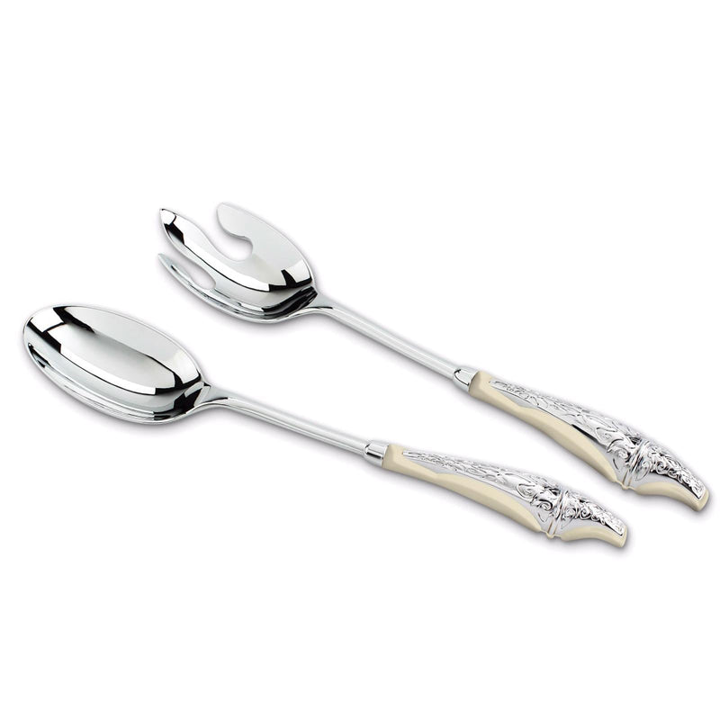 REGENT MALAIKA 2 PIECE STAINLESS STEEL SERVER SET, SILVER COLOR