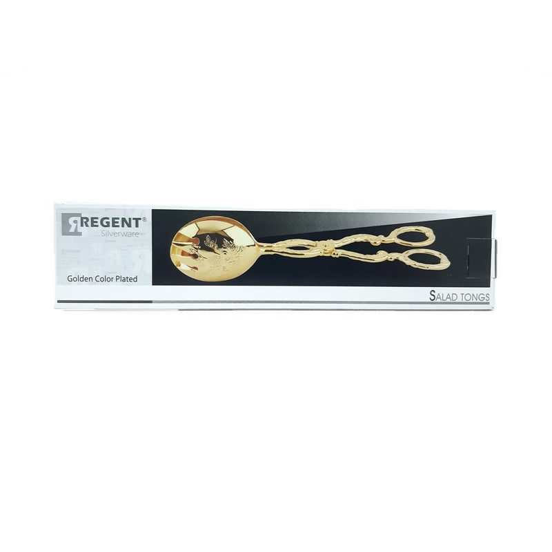 REGENT GOLD PLATED STAINLESS STEEL SALAD TONG 21 CM, GOLD COLOR