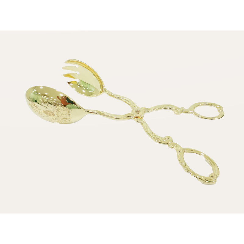 REGENT GOLD PLATED STAINLESS STEEL SALAD TONG 21 CM, GOLD COLOR