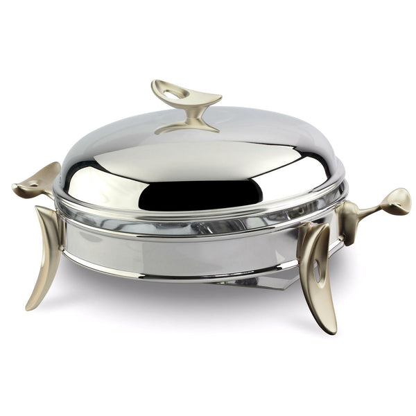 REGENT O2 STAINLESS STEEL ROUND FOOD WARMER 2.5 QTS, SILVER COLOR