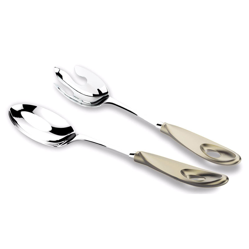 REGENT 2 PIECE STAINLESS STEEL SALAD SERVER SET, SILVER COLOR