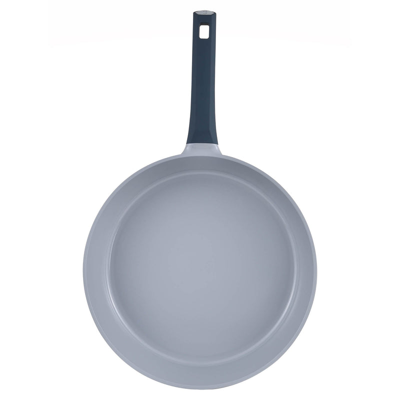 MASTERPRO GASTRO CAST ALUMINUM NON-STICK INDUCTION BOTTOM FRYPAN WITH LID 32 CM, GREY COLOR