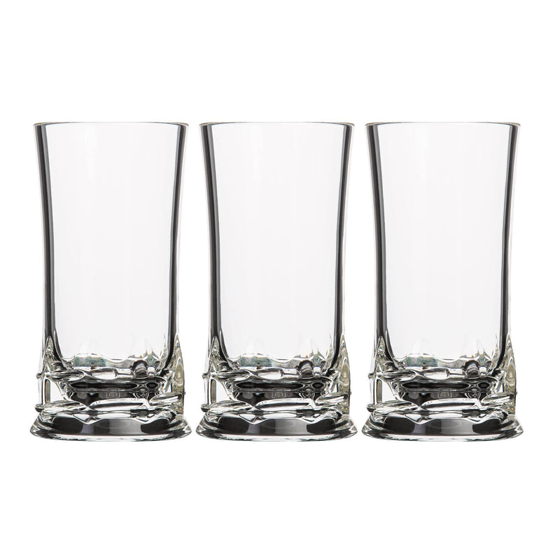 AZAD BAMBOO 6 PIECE ACRYLIC H-B TUMBLER SET 25 CL, CLEAR